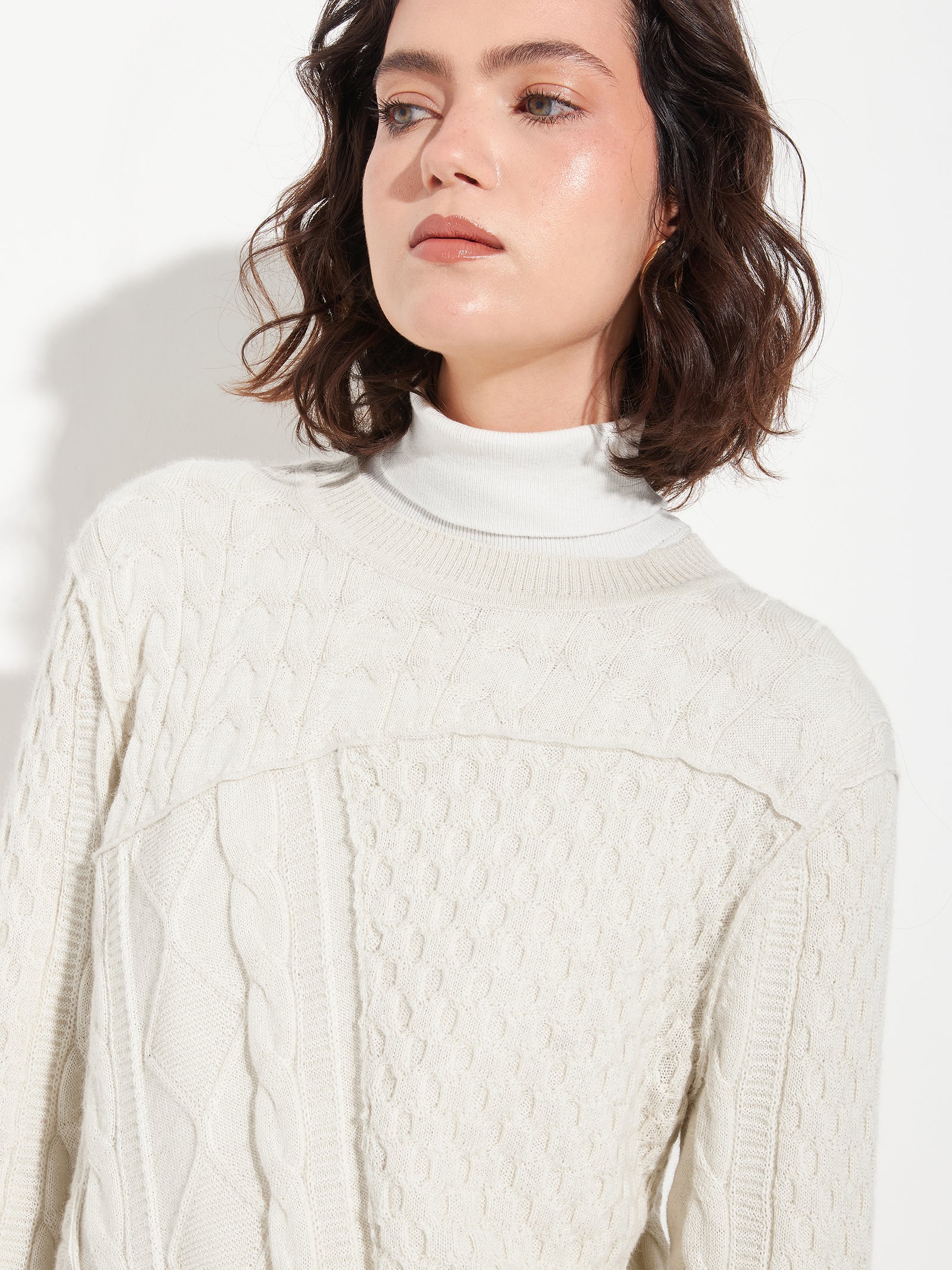 Suéter Bianca De Baby Alpaca Color Beige