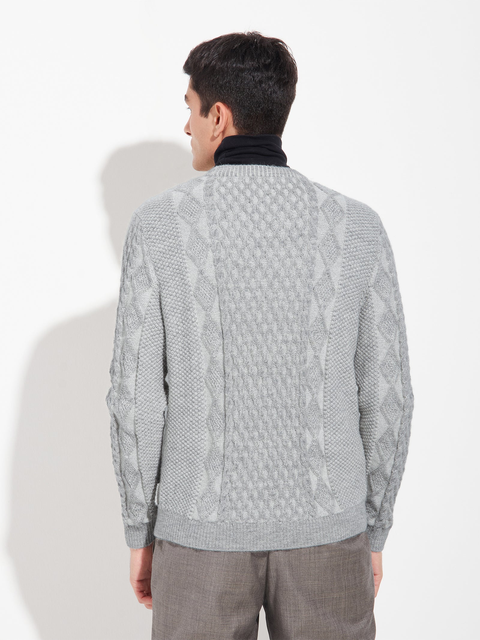 Suéter Bastian De Baby Alpaca Color Gris