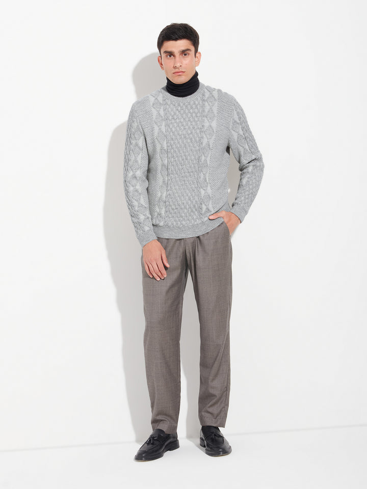 Bastian Gray Baby Alpaca Sweater