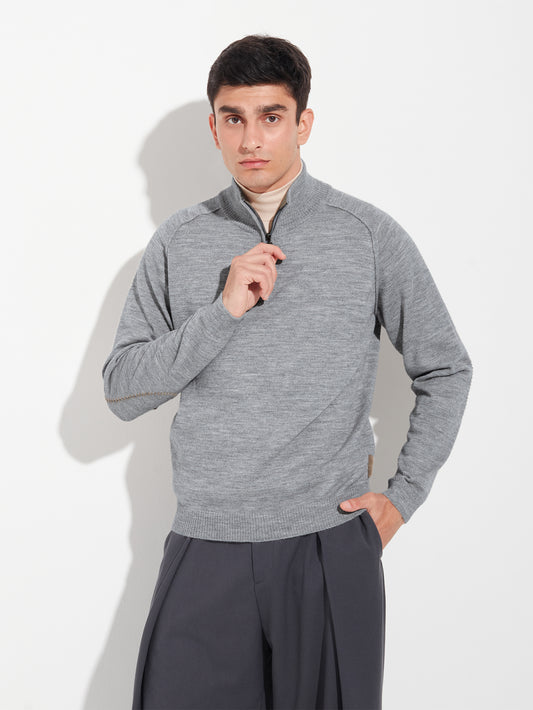 Suéter Bugatti De Baby Alpaca Color Gris