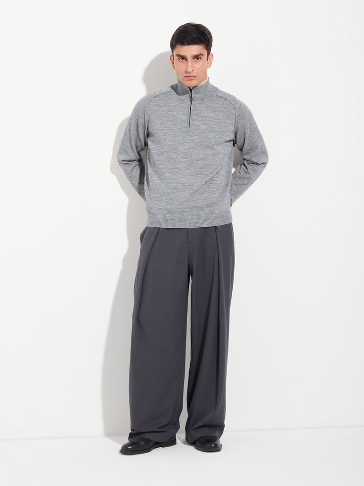 Bugatti Gray Baby Alpaca Sweater