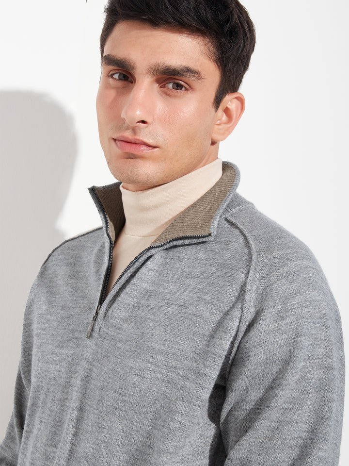 Bugatti Gray Baby Alpaca Sweater