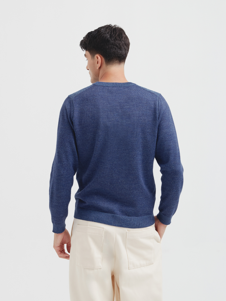 Suéter Charly De Baby Alpaca Color Azul