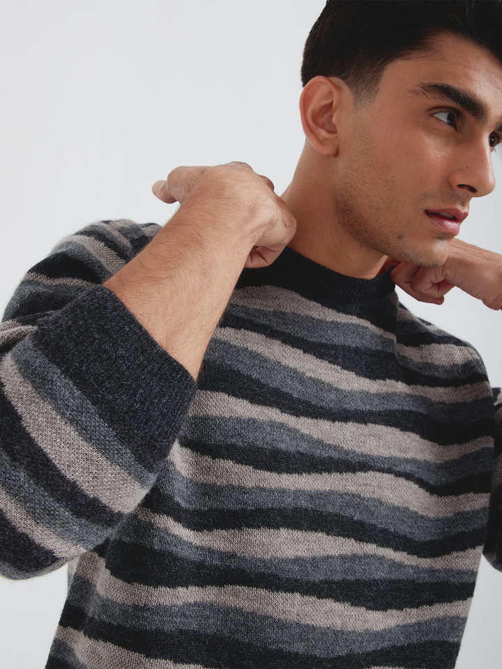 Suéter Christian De Baby Alpaca Color Gris