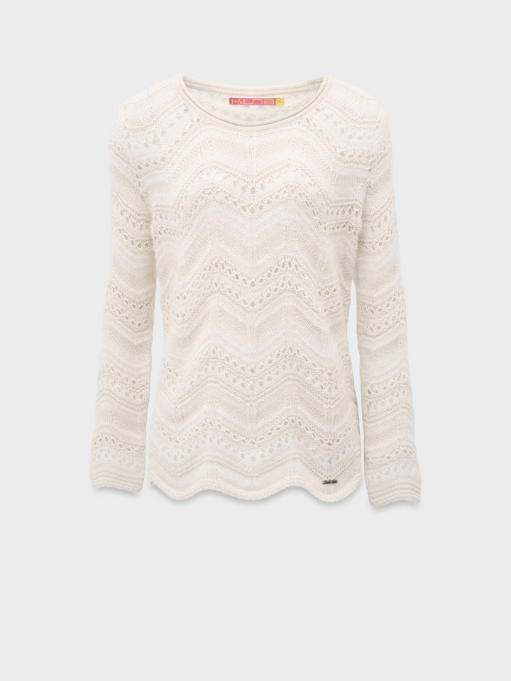 Suéter Cristal De Baby Alpaca Color Ecru