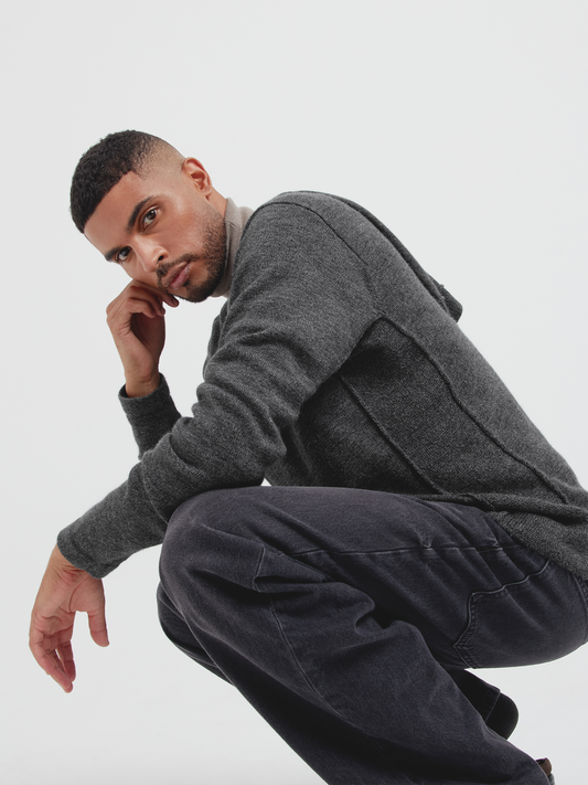 Suéter Ciro De Alpaca Royal Color Gris