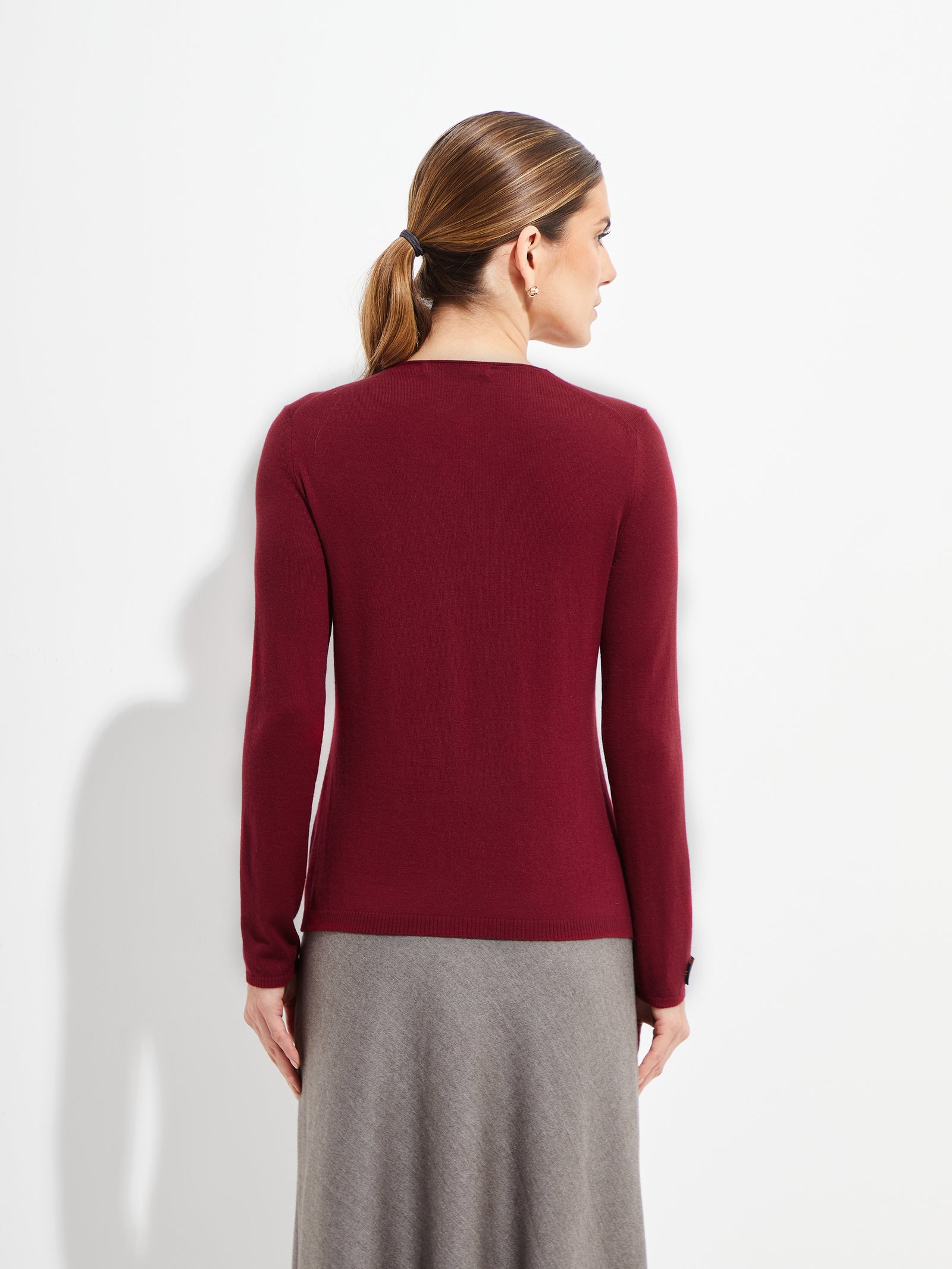 Belen Vicuña Sweater Red Color