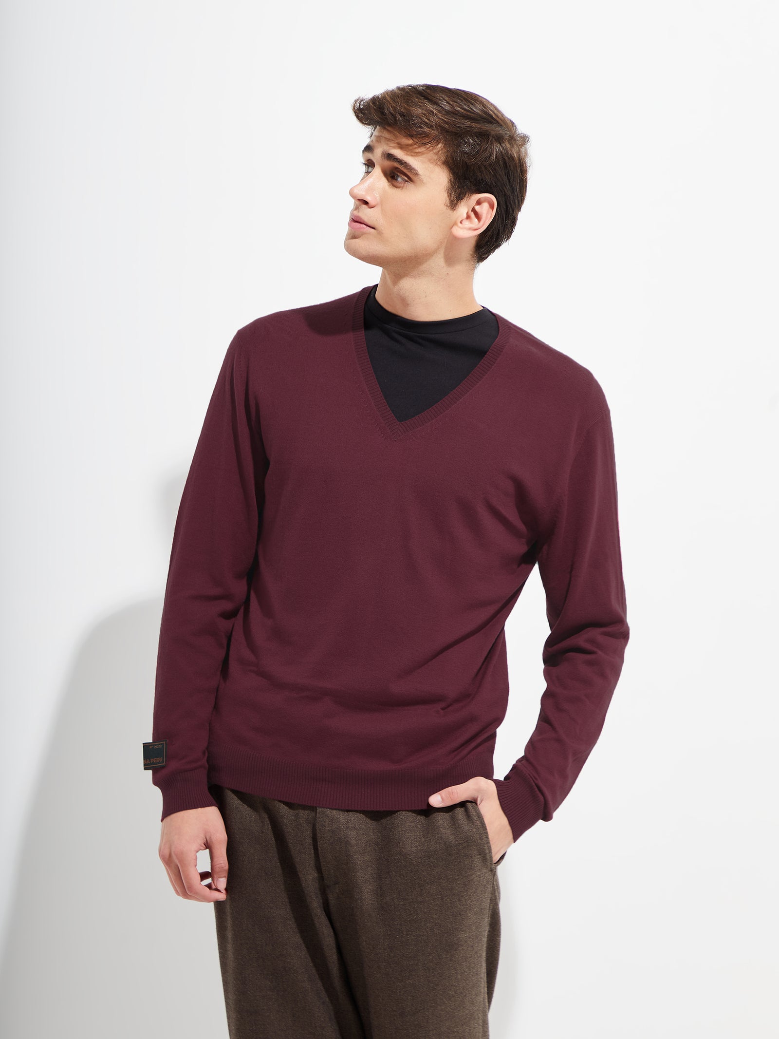 Brian De Vicuña Cherry-Colored Sweater