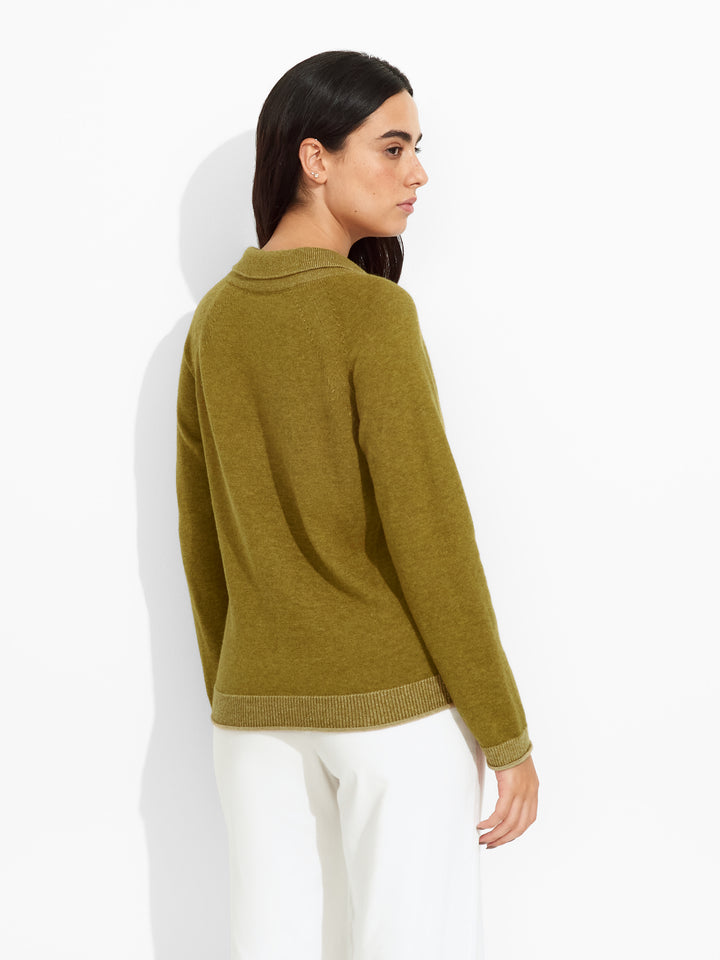Zolena Green Cotton Sweater