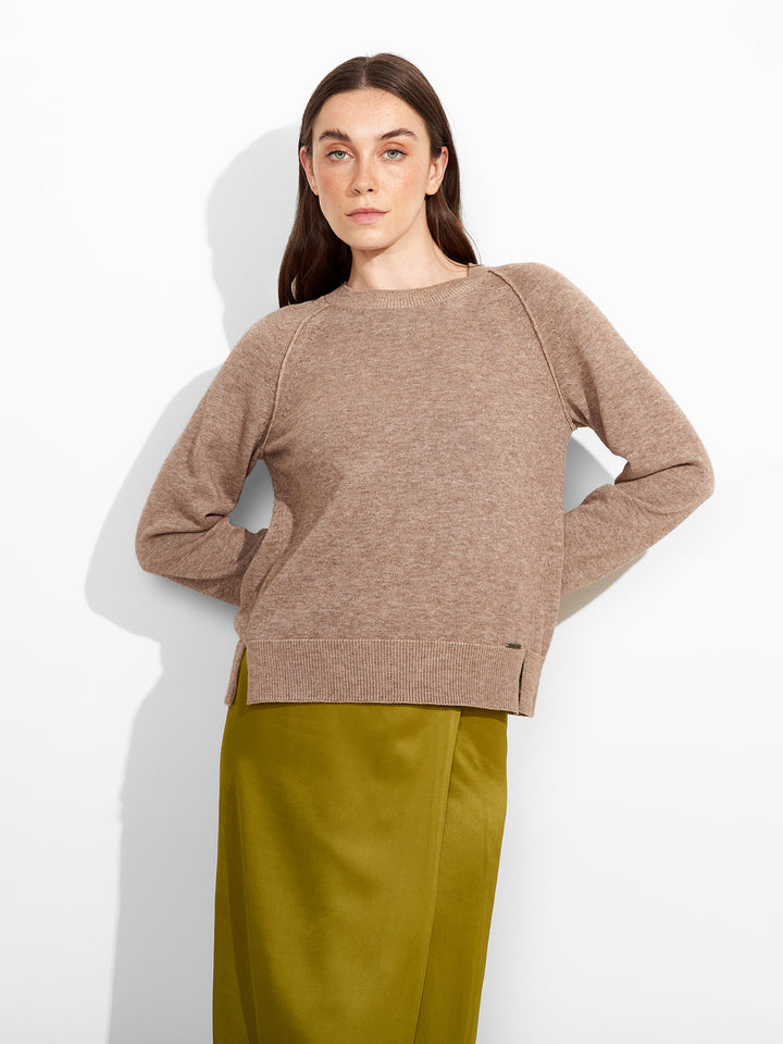 Beige Cotton Zucca Sweater
