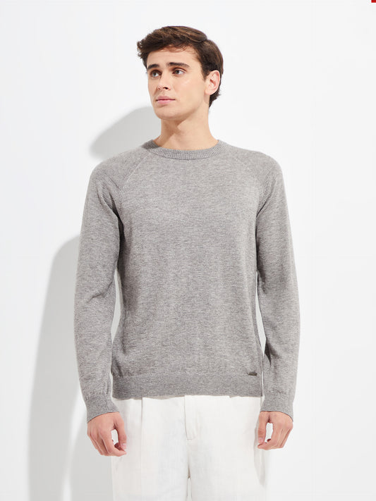 Yordan Cotton Sweater in Grey