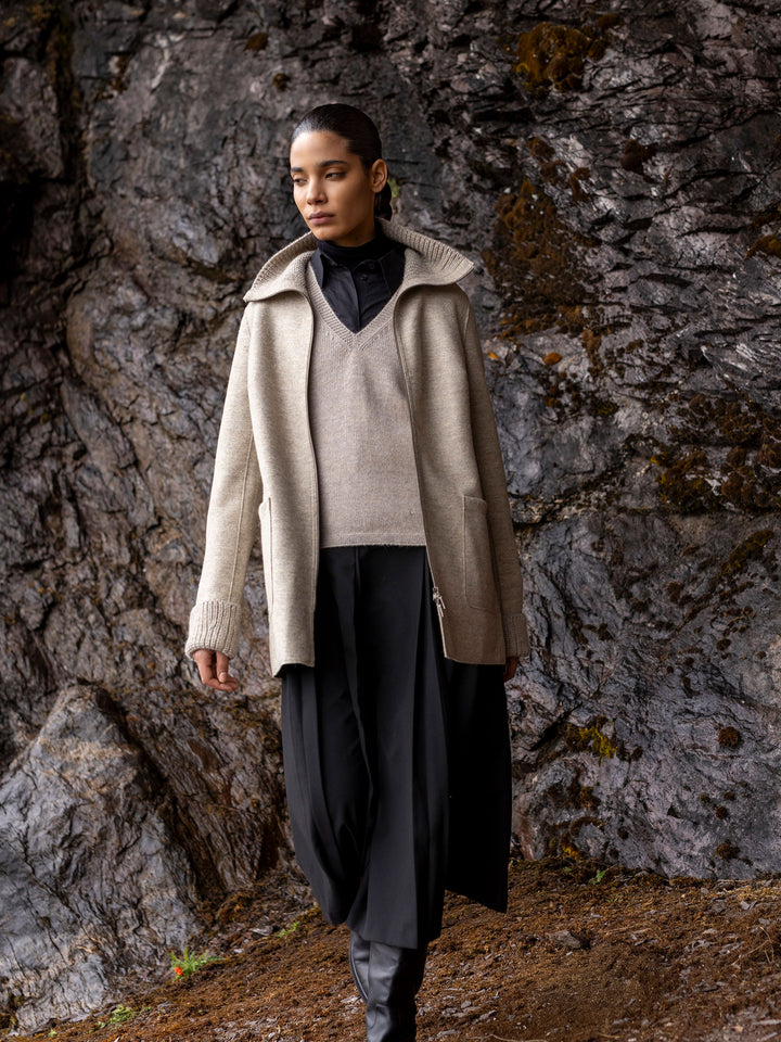 Chaleco Zafiro De Baby Alpaca Color Beige