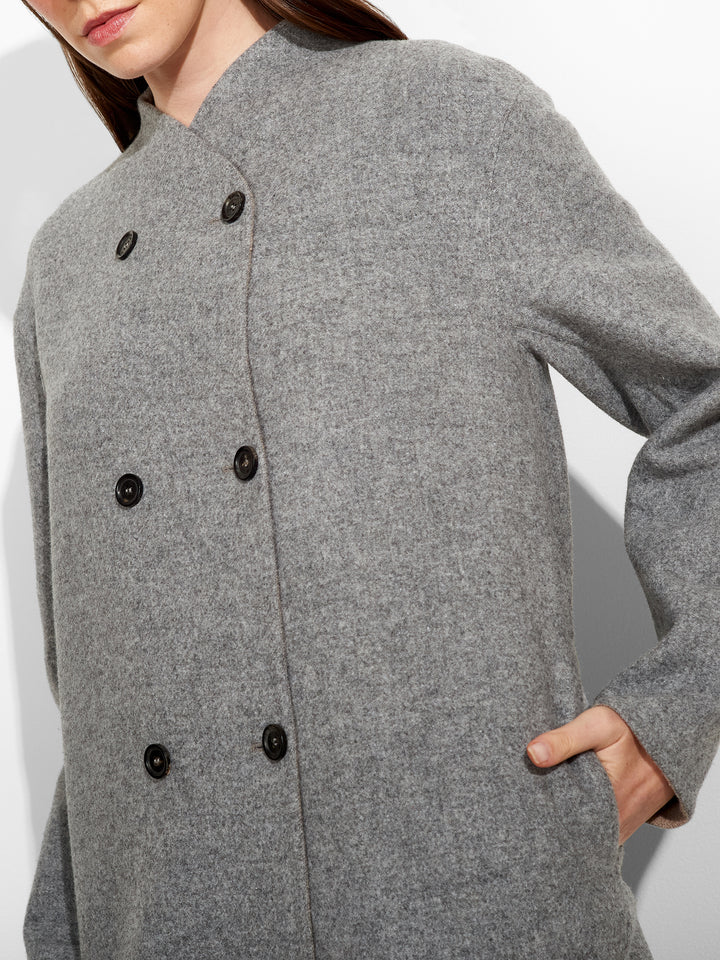 Saco Zumilda De Baby Alpaca Color Gris