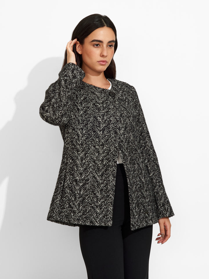 Saco Zigzag De Baby Alpaca Color Negro