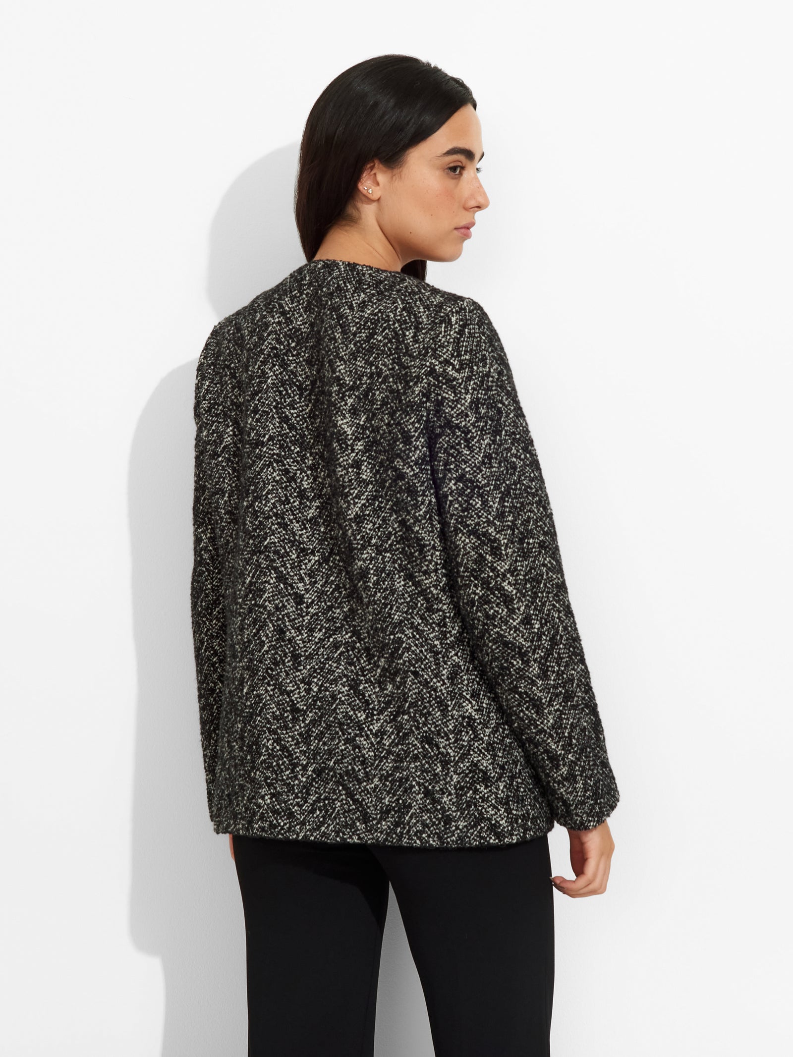 Saco Zigzag De Baby Alpaca Color Negro