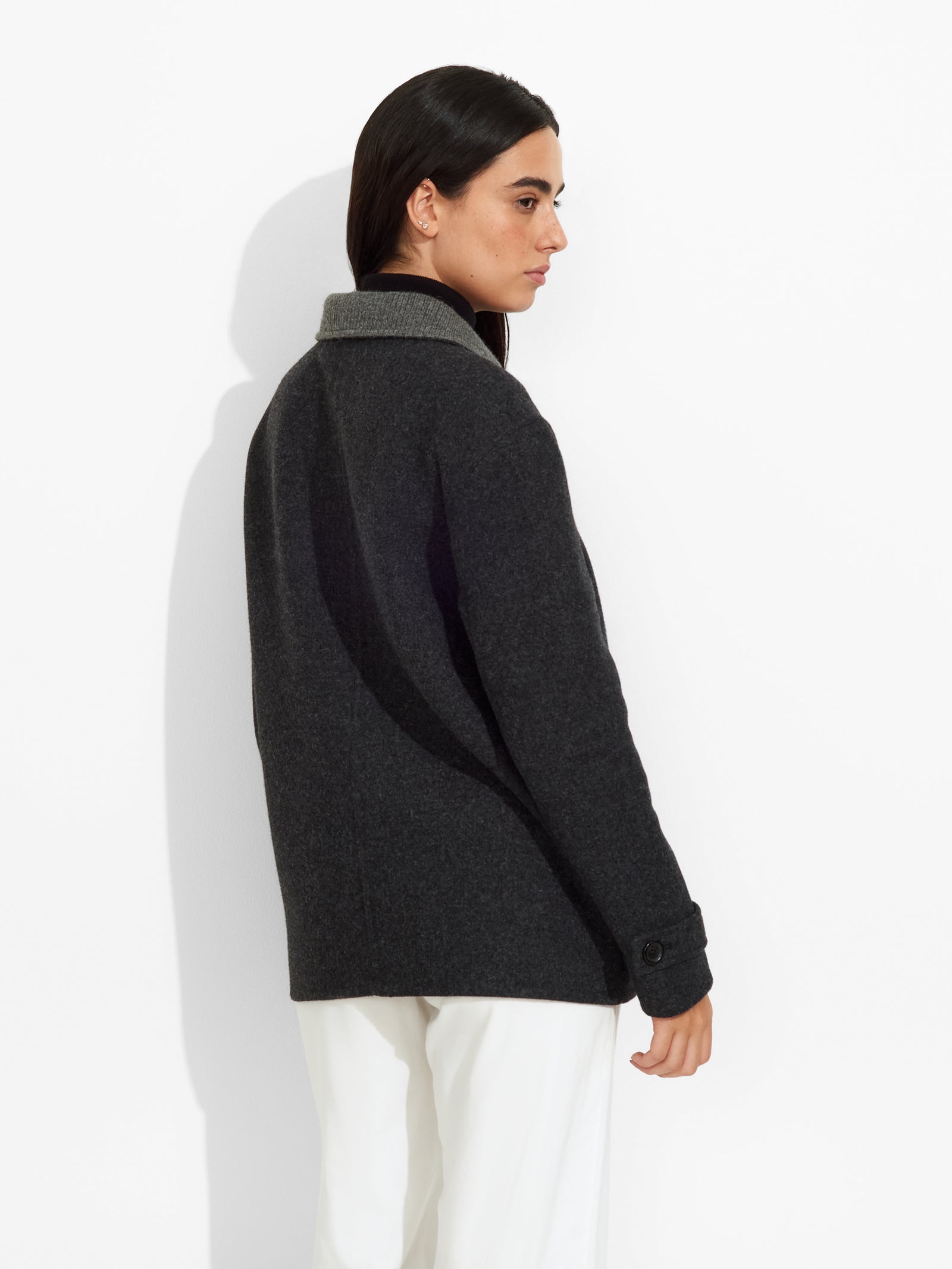 Saco Zazie De Baby Alpaca Color Gris