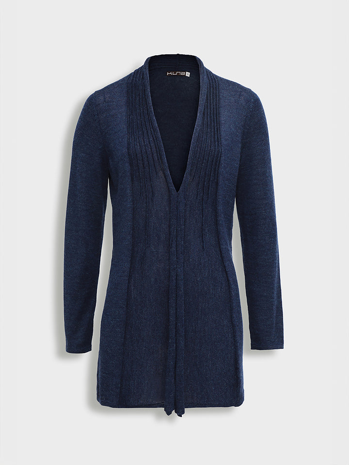 Kayla Cardigan By Royal Alpaca In Blue
