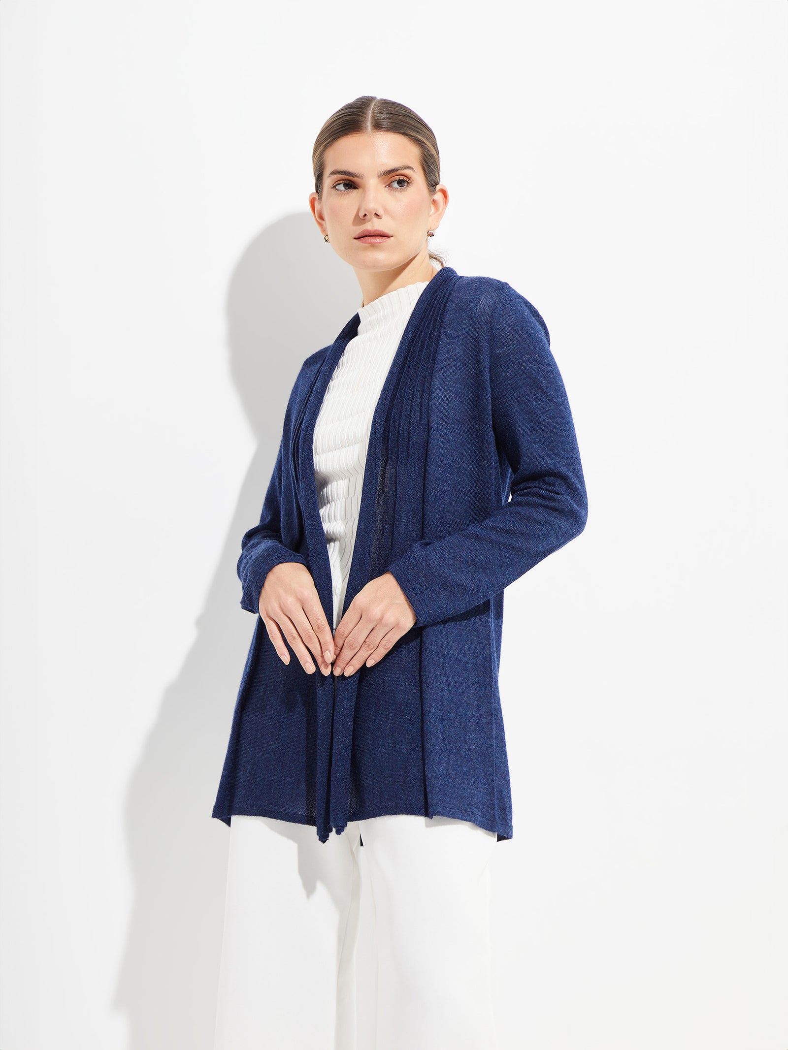 Kayla Cardigan By Royal Alpaca In Blue