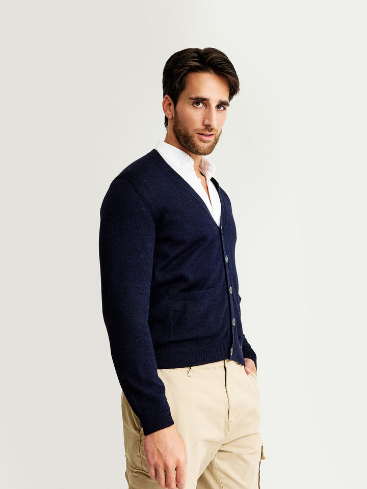 Antony Baby Alpaca Blue Cardigan