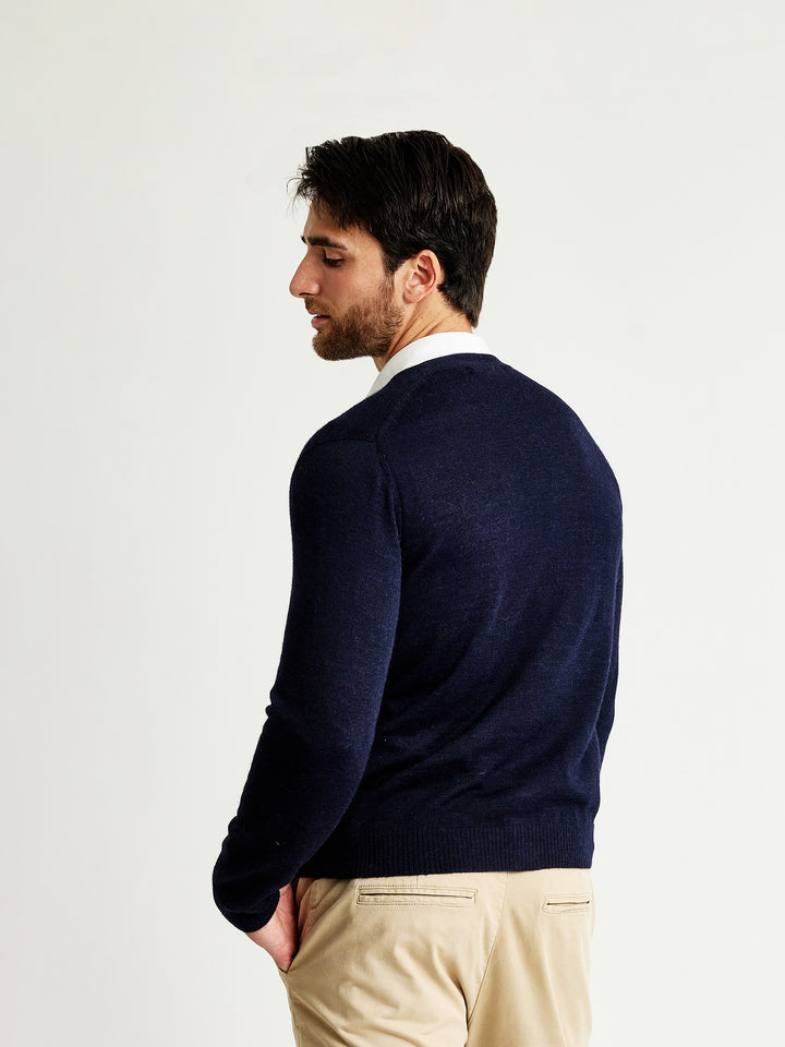 Antony Baby Alpaca Blue Cardigan
