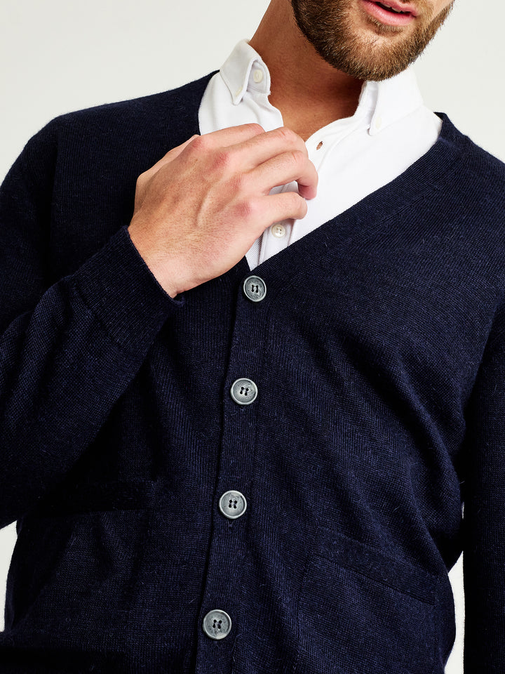 Antony Baby Alpaca Blue Cardigan