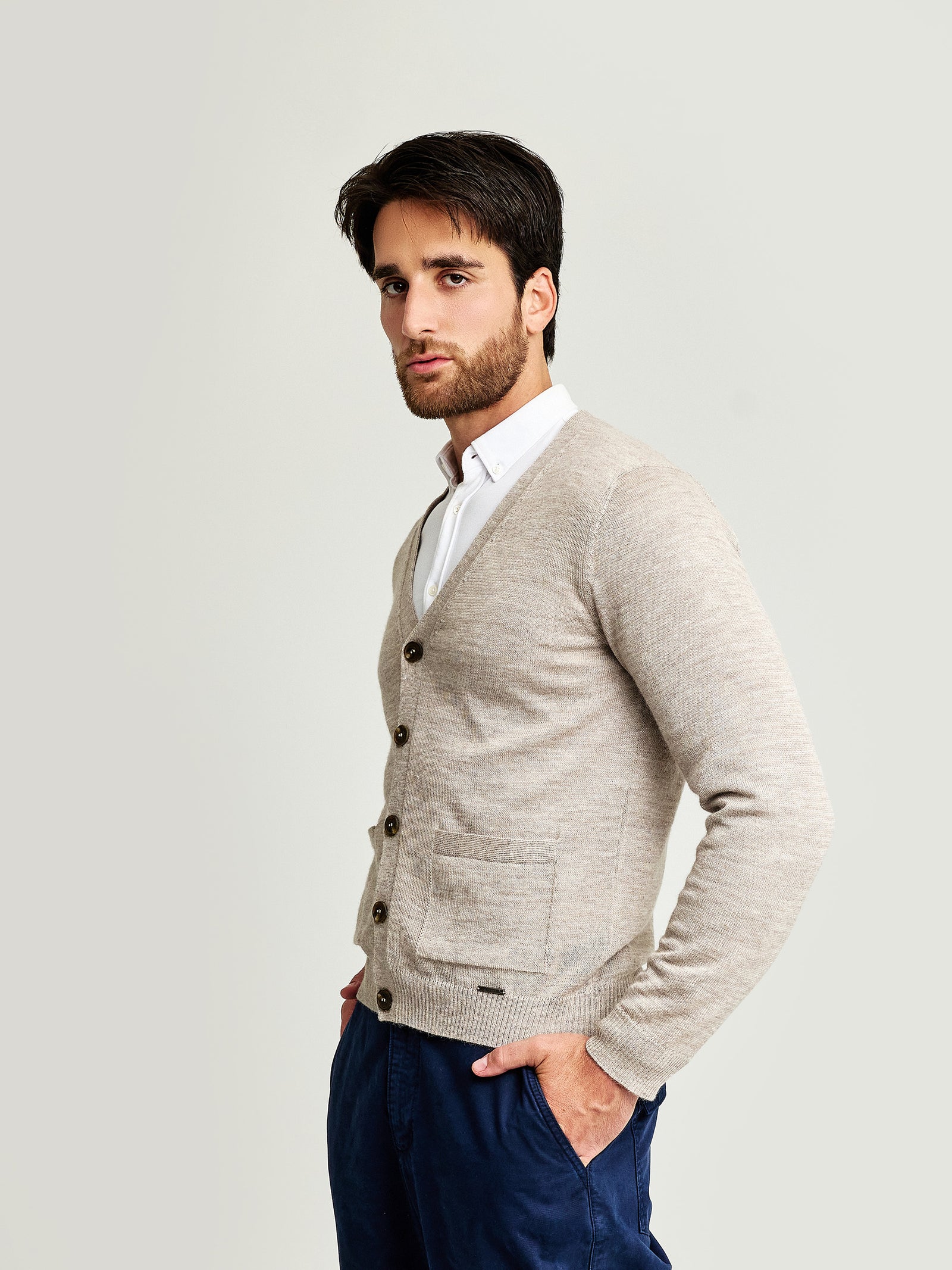 Antony Beige Baby Alpaca Cardigan