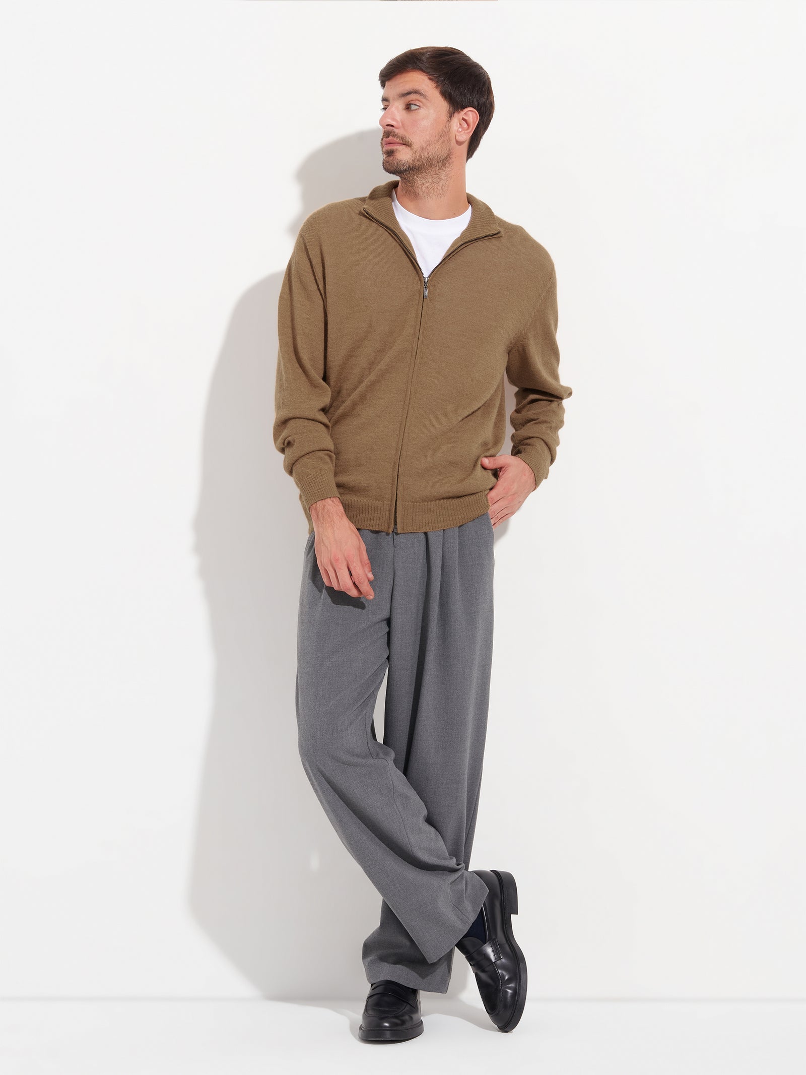 Andreas Cardigan in Baby Alpaca Color Beige
