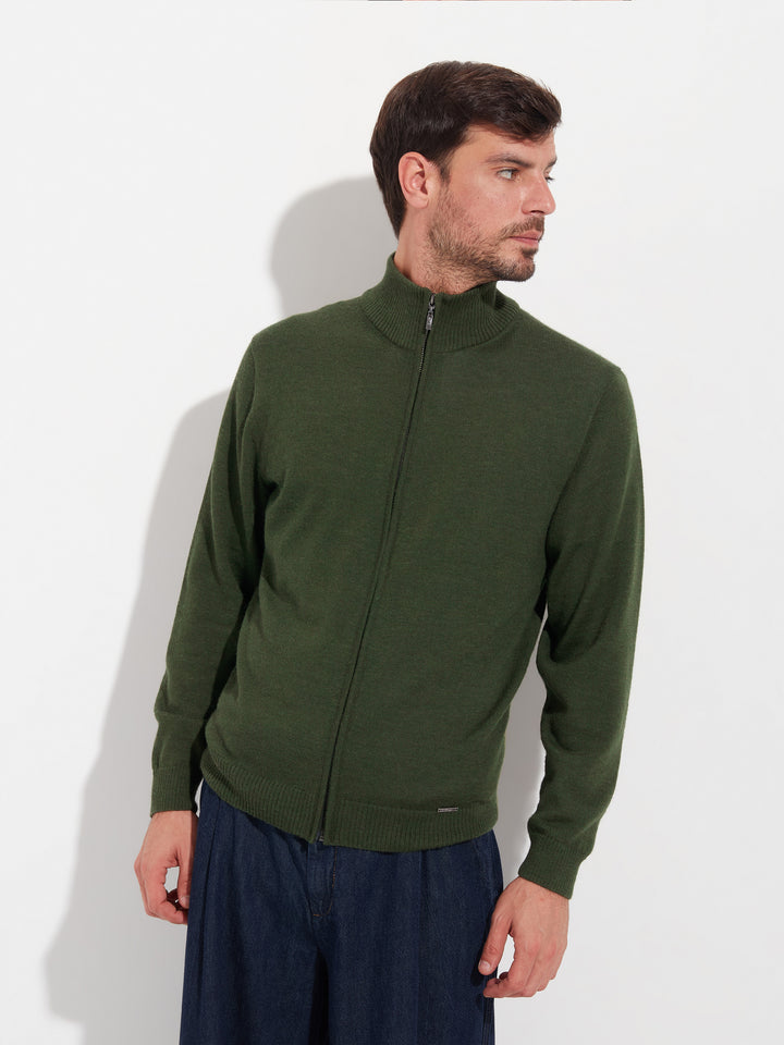 Cárdigan Andreas De Baby Alpaca Color Verde