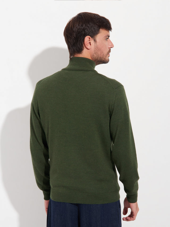 Cárdigan Andreas De Baby Alpaca Color Verde