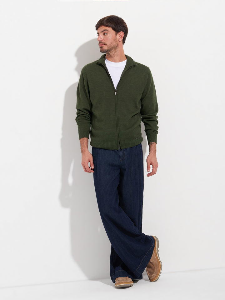 Cárdigan Andreas De Baby Alpaca Color Verde