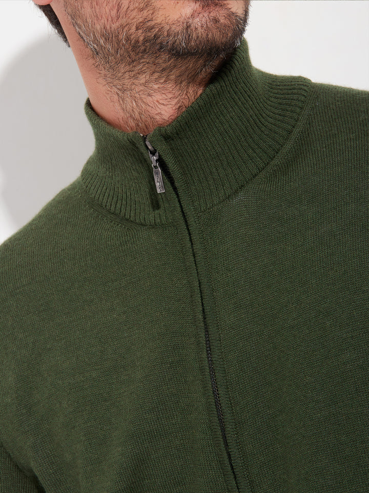 Cárdigan Andreas De Baby Alpaca Color Verde