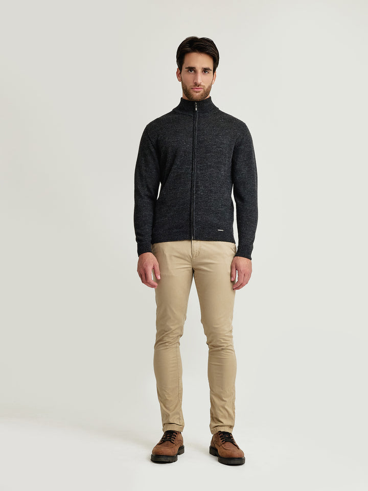 Cárdigan Andreas De Baby Alpaca Color Gris