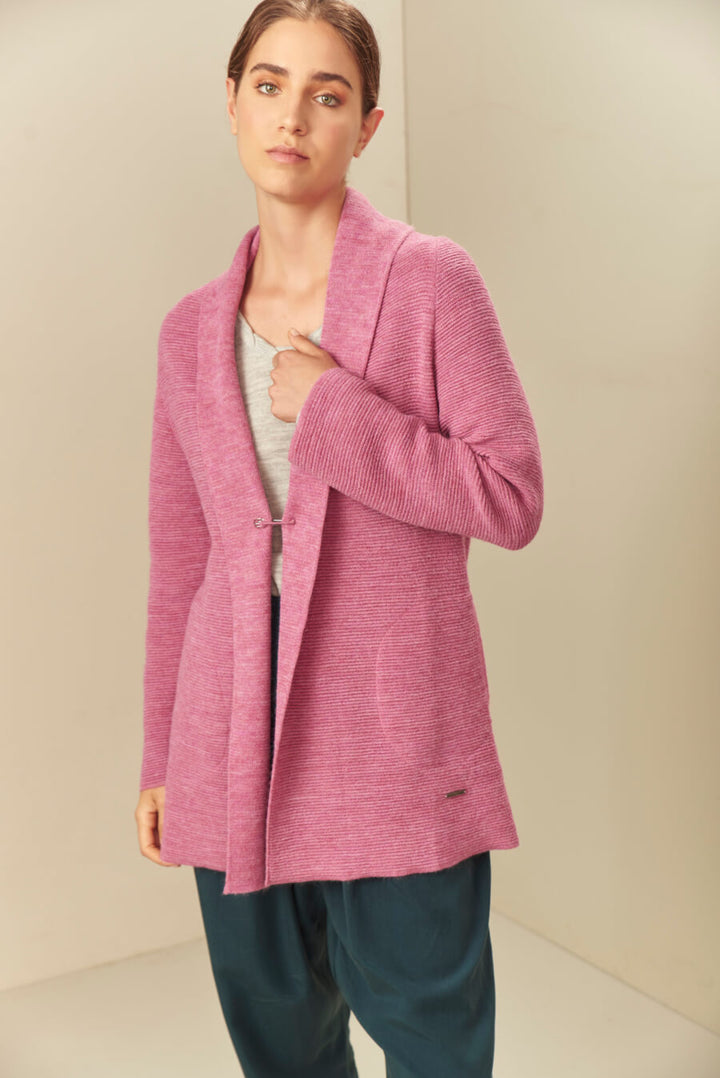 Damask Color Baby Alpaca Uchunku Cardigan