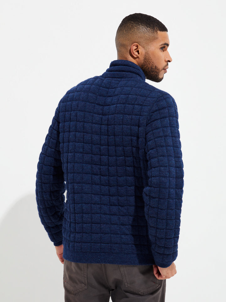 Usain Baby Alpaca Cardigan Blue