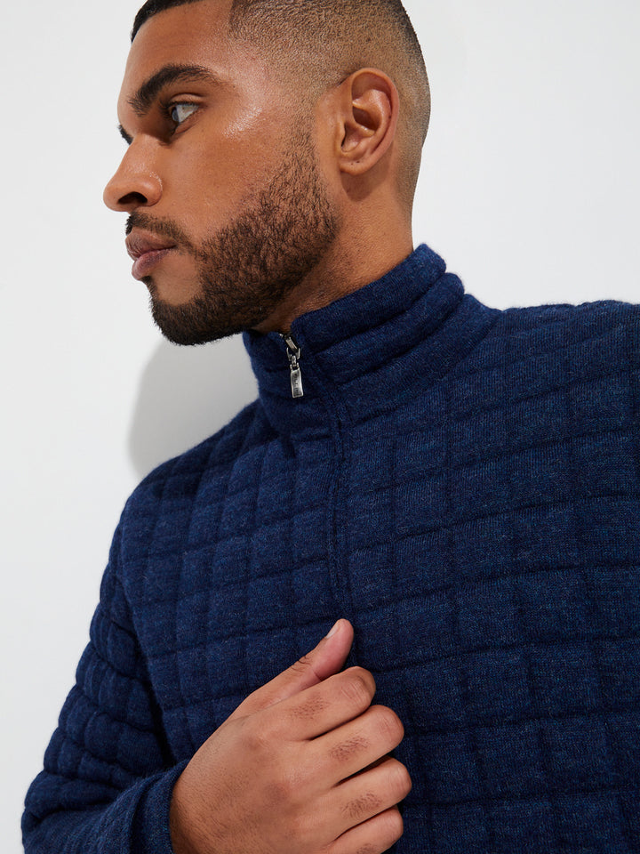 Usain Baby Alpaca Cardigan Blue