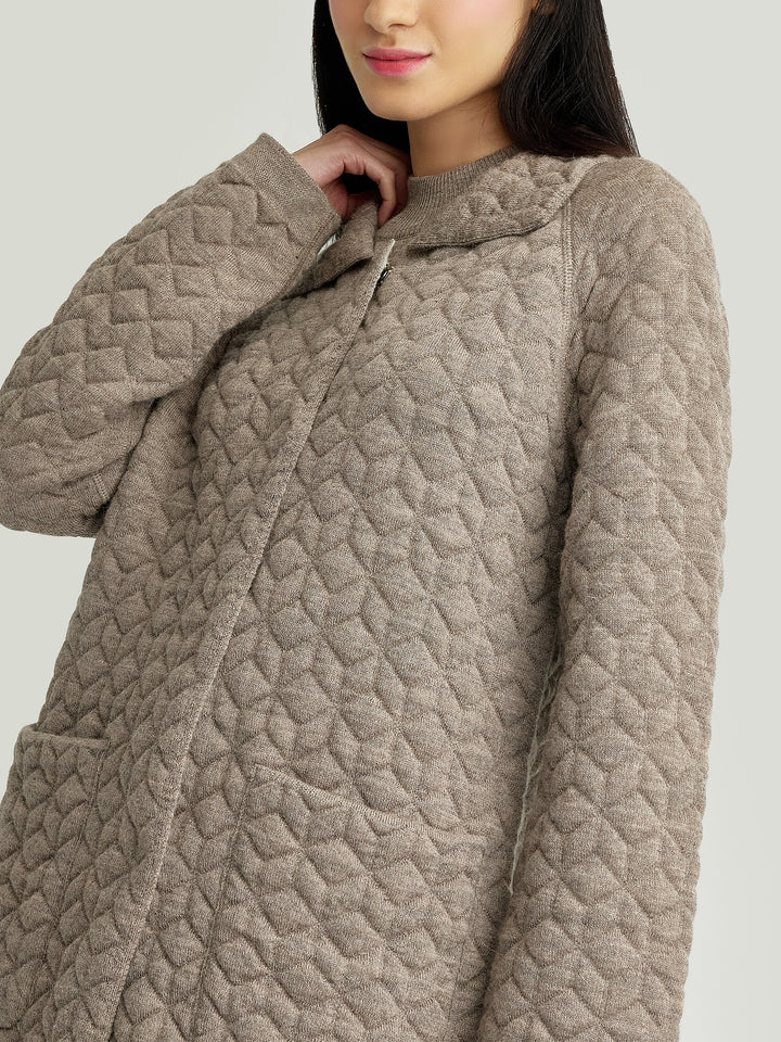 Yaneth Cardigan Made of Baby Alpaca in Beige
