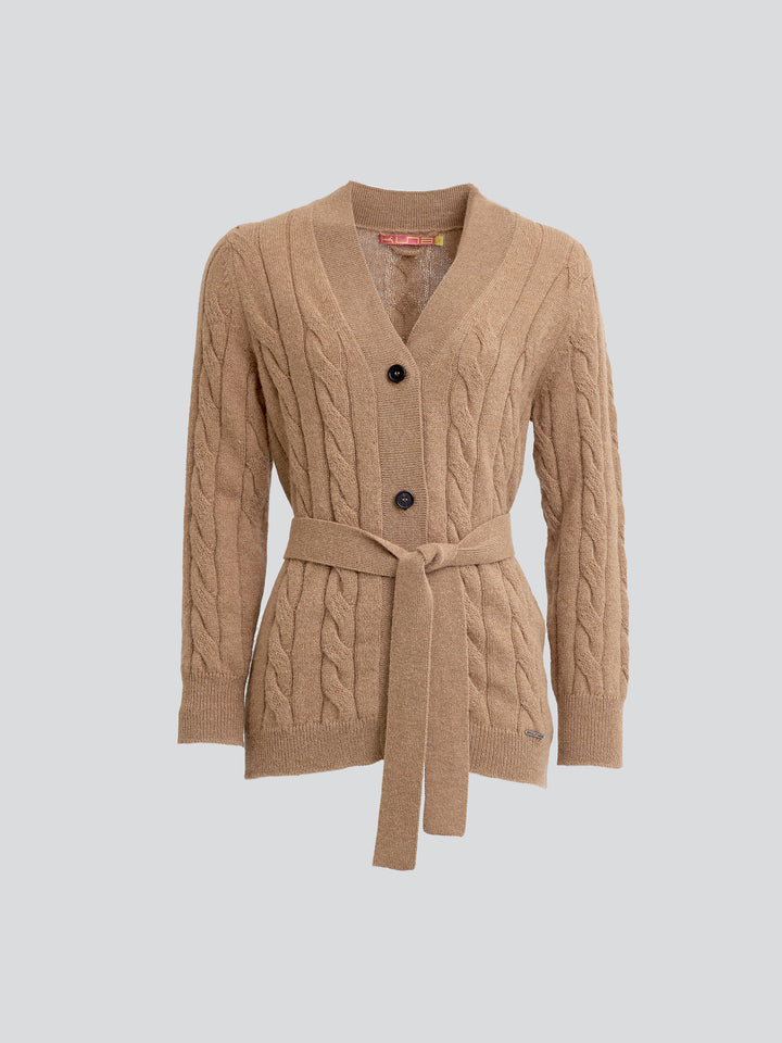 Yessica Baby Alpaca Cardigan Camel Color