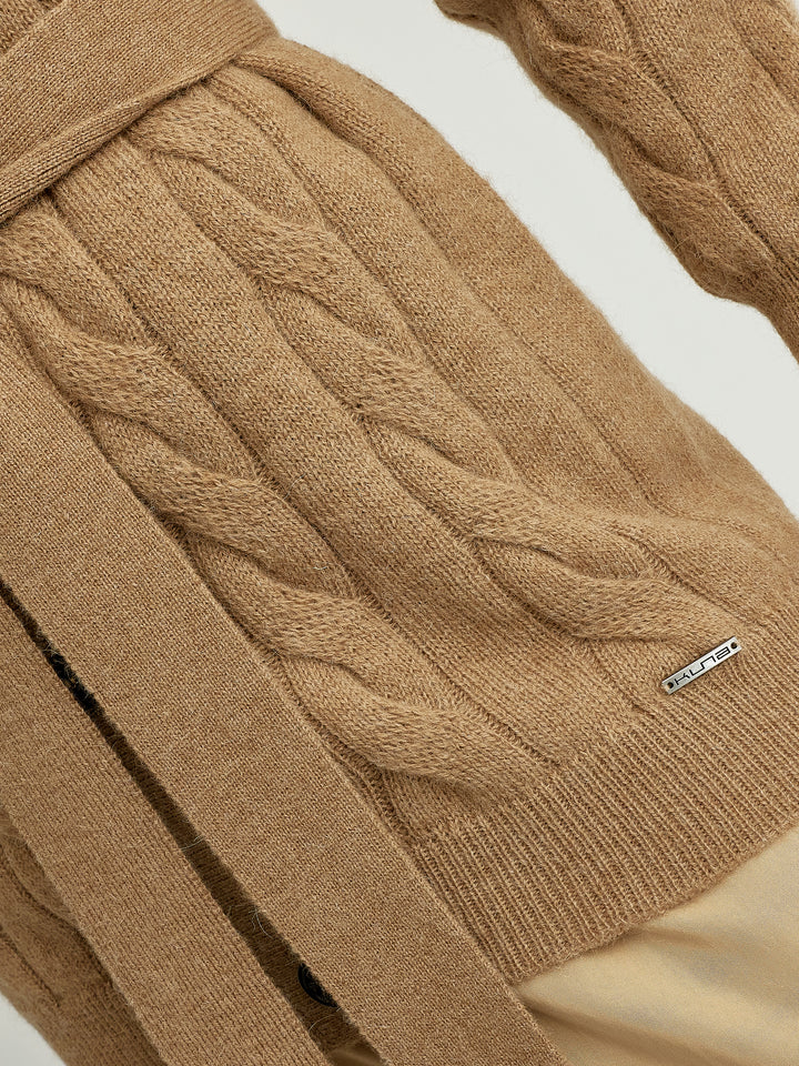 Yessica Baby Alpaca Cardigan Camel Color