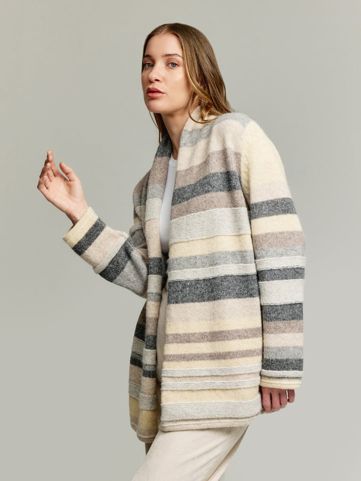 Yesterday Beige Baby Alpaca Cardigan