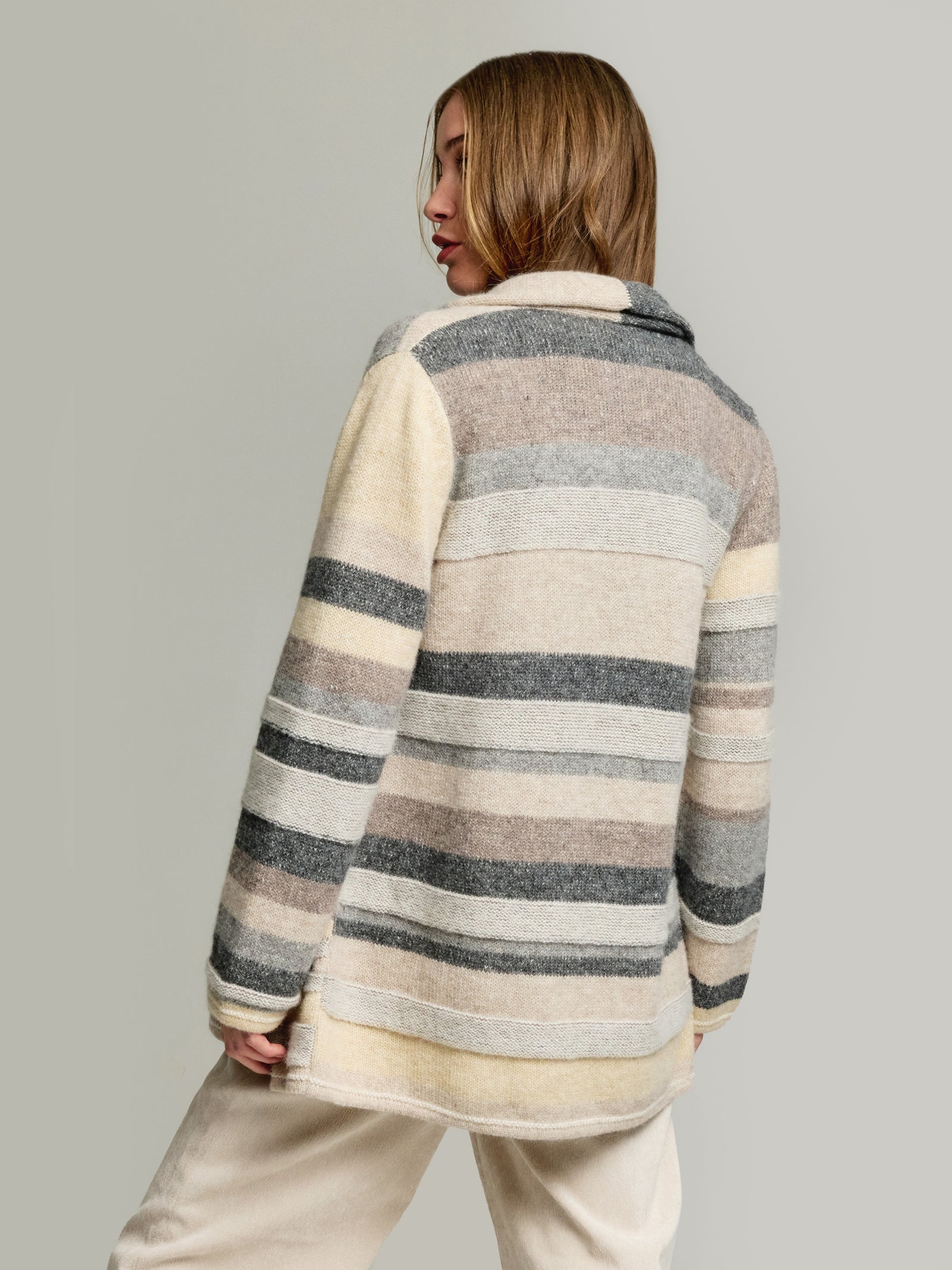 Yesterday Beige Baby Alpaca Cardigan