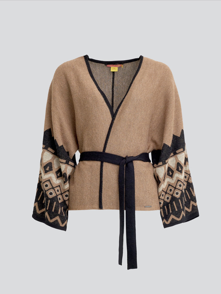 Camel-colored Yacinta Baby Alpaca Cardigan