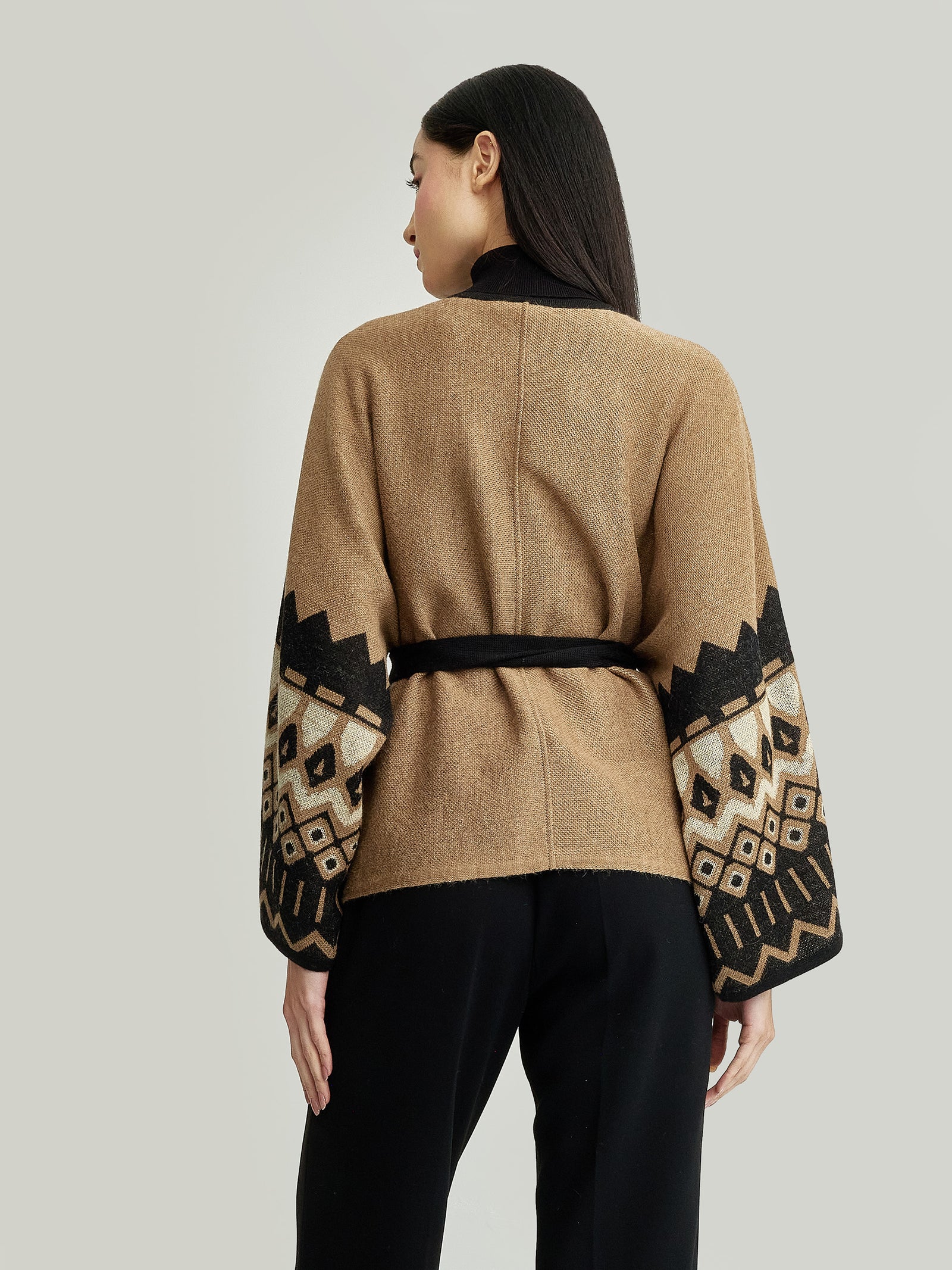 Camel-colored Yacinta Baby Alpaca Cardigan