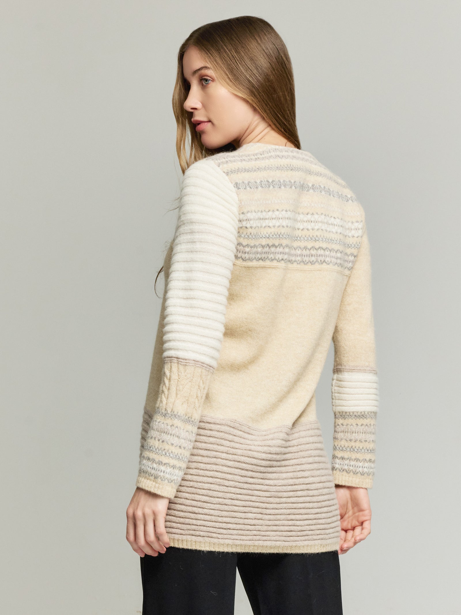 Ysadora Cardigan in Baby Alpaca in Beige