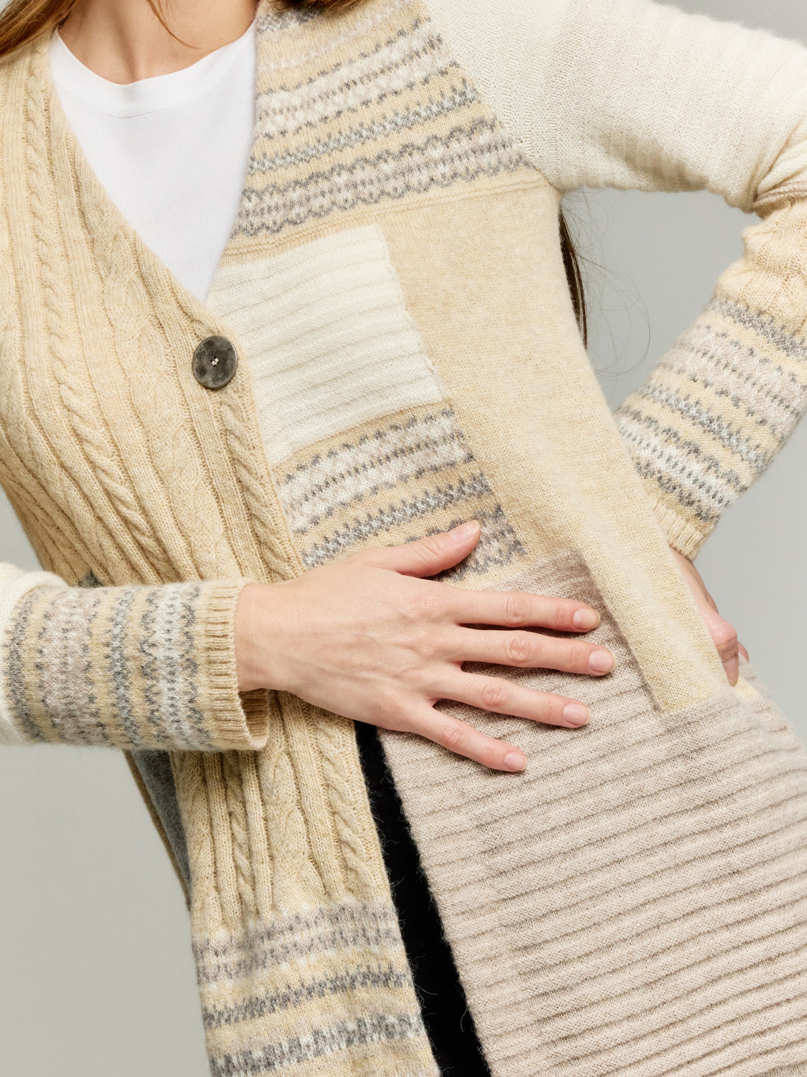 Ysadora Cardigan in Baby Alpaca in Beige