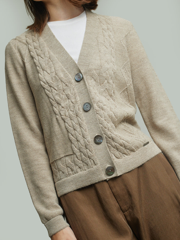 Yanina Cardigan Made From Baby Alpaca In Beige