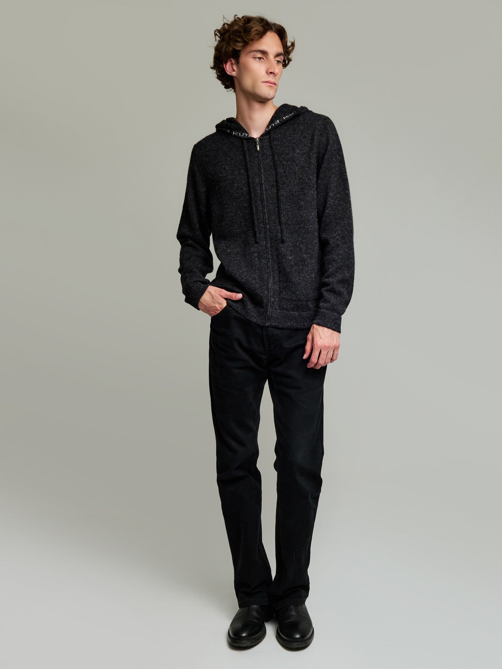 Yacomo Baby Alpaca Cardigan in Grey