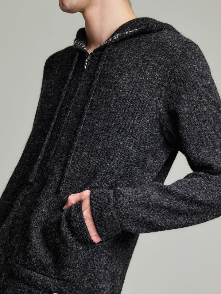 Yacomo Baby Alpaca Cardigan in Grey
