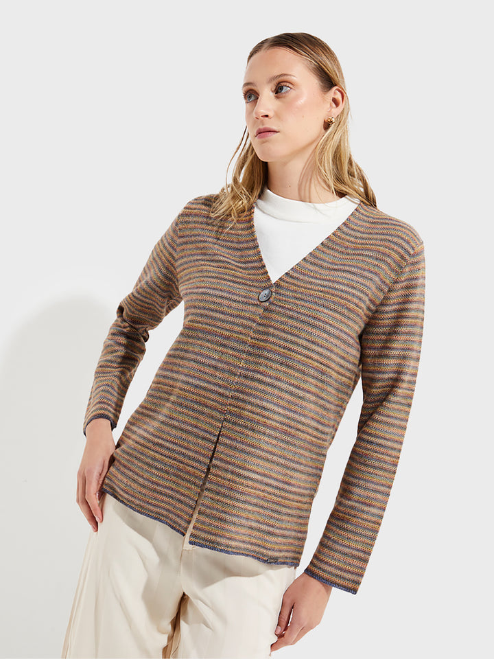 Yudith Baby Alpaca Cardigan in Brown