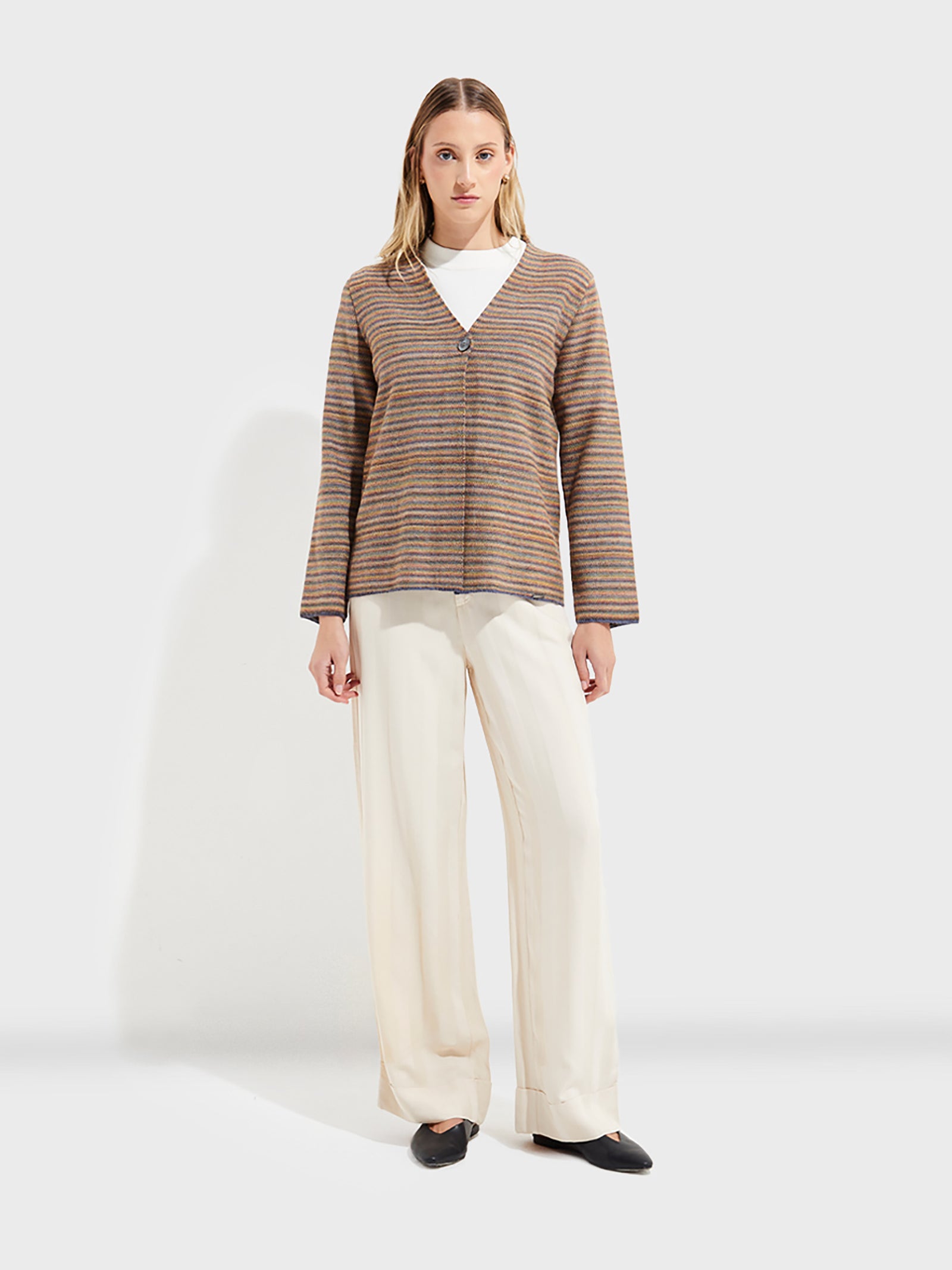 Yudith Baby Alpaca Cardigan in Brown