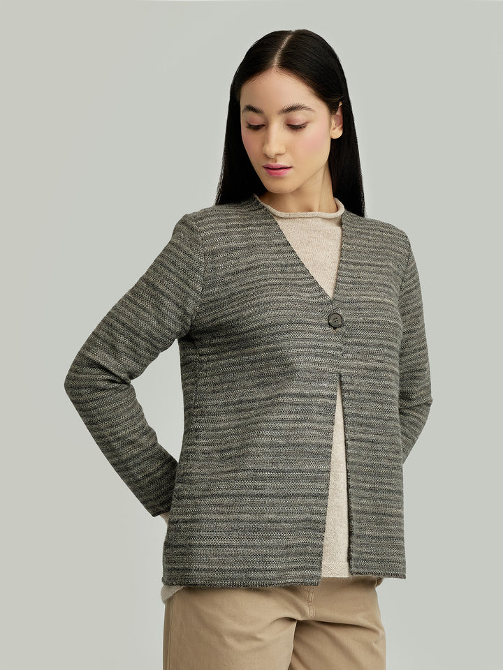 Yudith Beige Baby Alpaca Cardigan